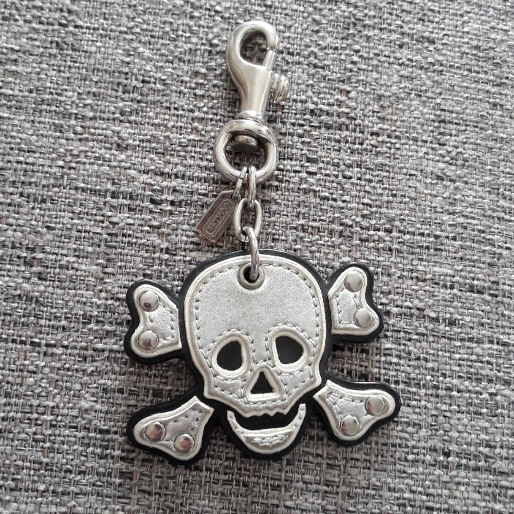 Coach Skull and crossbones key fob